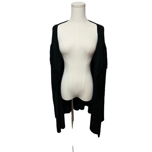 Love Token Black Cape with Fringe, Sz M - Picture 4 of 6